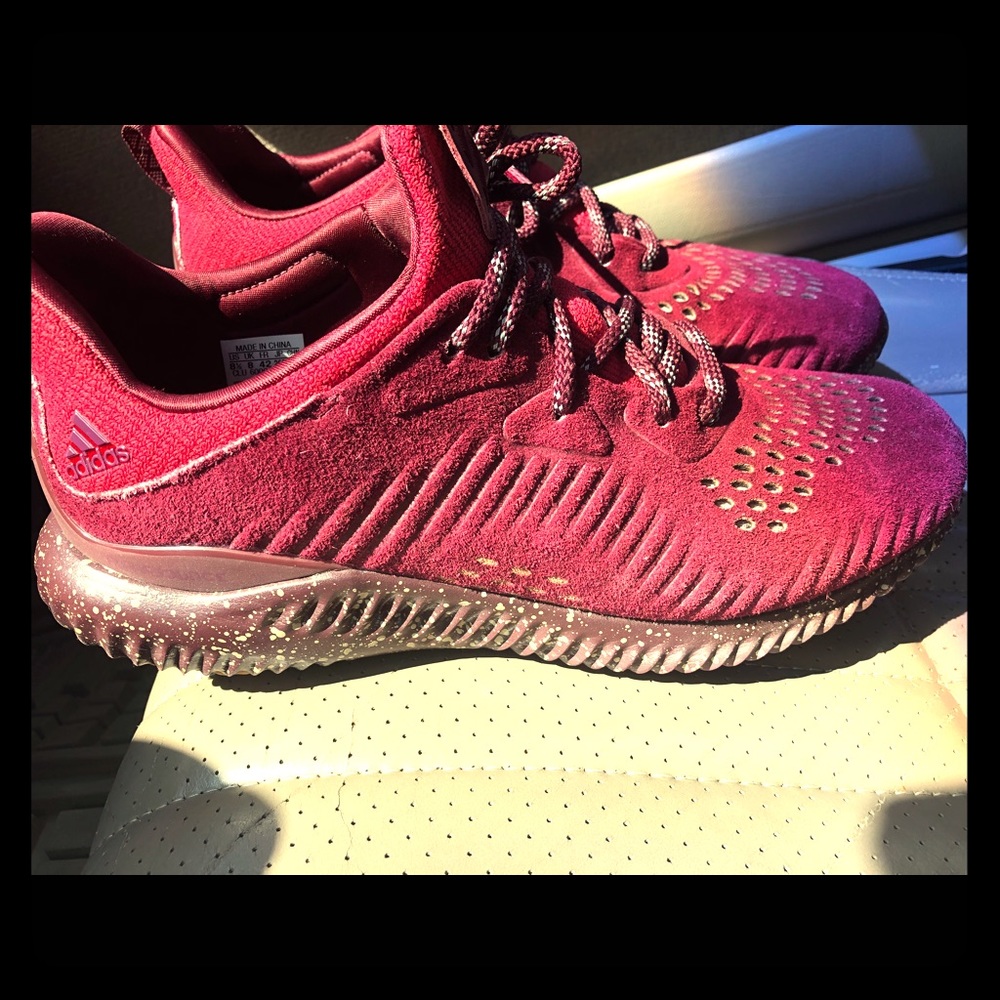 Burgundy Suede Adidas